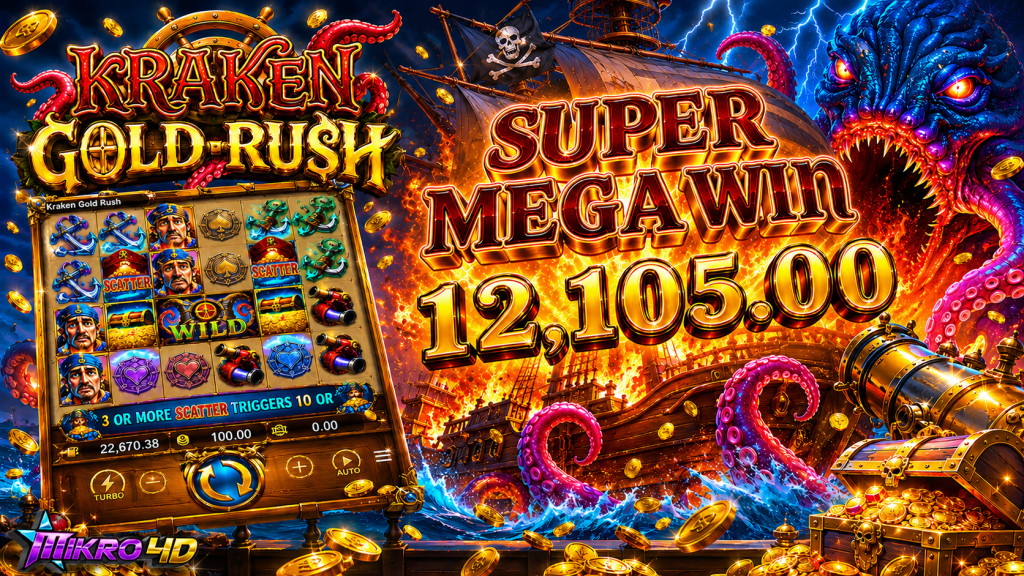 Slot Kraken Gold Rush: Jackpot Besar Sang Penguasa Laut