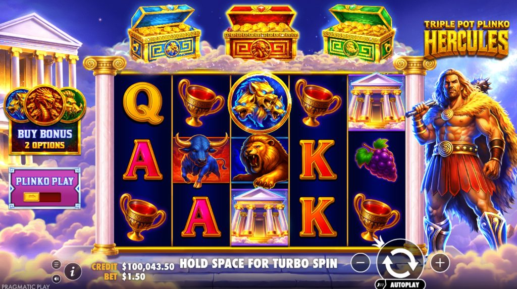Slot Triple Pot Hercules: Hujan Bonus dari Langit Olympus