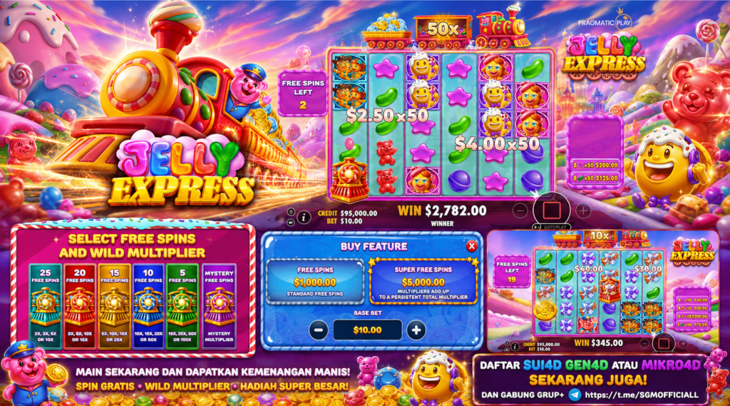 Slot Jelly Express: Ledakan Jelly, Hujan Jackpot