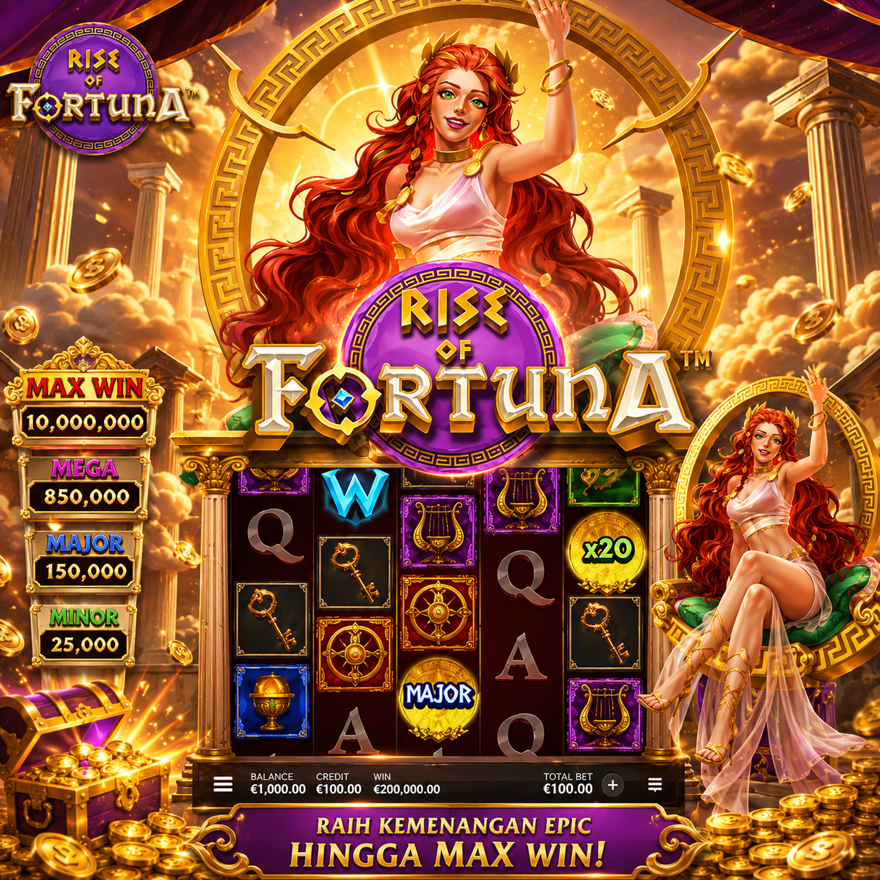 Rise of Fortuna Hacksaw Gaming: Dewi Keberuntungan Hadir Membawa Kejutan di Setiap Putaran