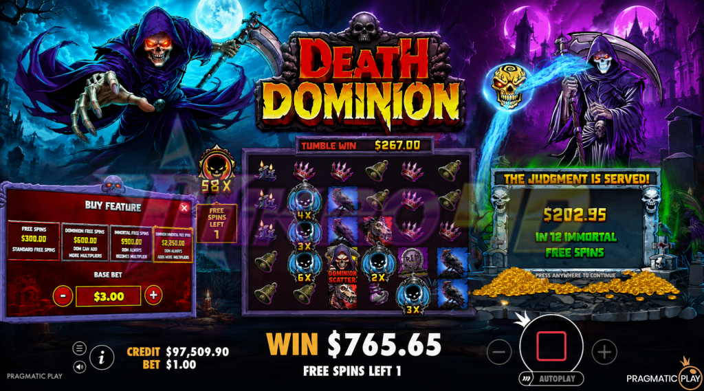Slot Death Dominion: Kuasai Dunia Kematian, Kejar Jackpot!