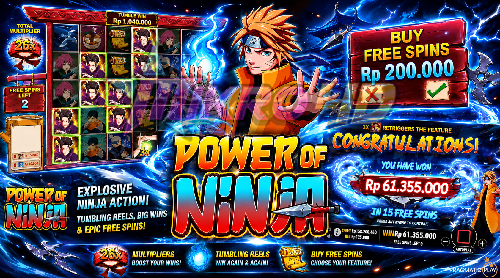 Slot POWER OF NINJA, Kejar Momen Kemenangan dalam Pertarungan Ninja Epik