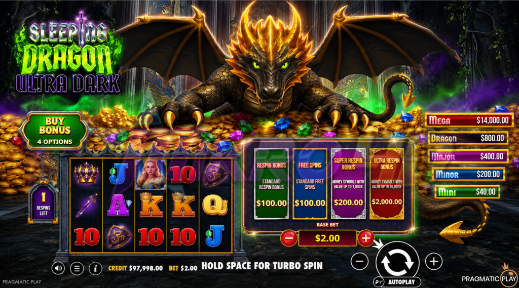 Slot Sleeping Dragon Ultra Dark: Sang Naga Pembawa Keberuntungan